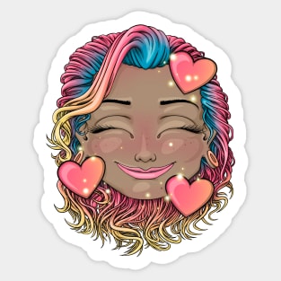 Reva prisma Love heart's face emoji Sticker